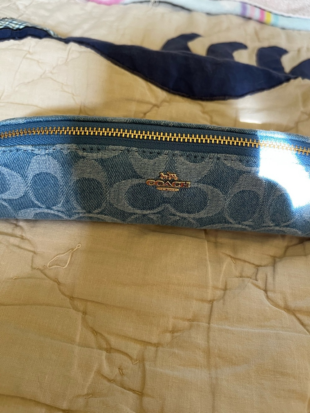 Coach Denim Pencil Case